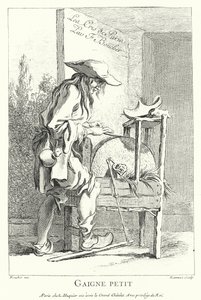 Lixadora de facas (gravação) de Francois (after) Boucher