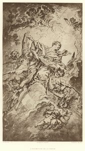 A Assunção da Virgem (gravura) de Francois (after) Boucher