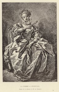 A Mulher com o Fã de Francois (after) Boucher