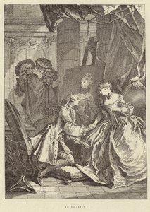 O Siciliano (gravura) de Francois (after) Boucher