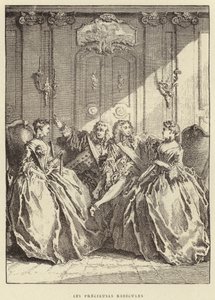 Les Precieuses Ridicules (gravura) de Francois (after) Boucher