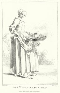 Vendedor de nozes (gravura) de Francois (after) Boucher