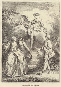 Prologue of Psyche (gravura) de Francois (after) Boucher