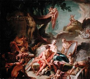 Os Amores dos Deuses: Marte e Vénus (óleo sobre tela)