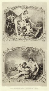 Vénus Entrando no Banho, Educação do Amor (gravura) de Francois (after) Boucher