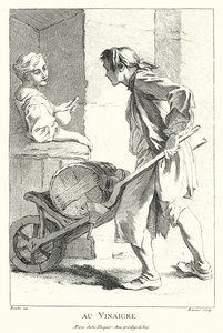 Vendedor de vinagre (gravura) de Francois (after) Boucher