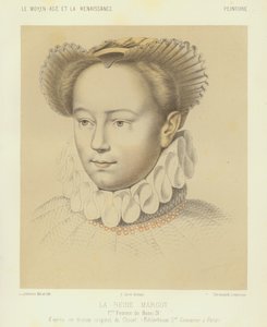 Margaret de Valois, primeira esposa do rei Henrique IV de França (chromolitho)
