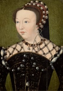 Retrato de Catarina de Médicis, cerca de 1556 (óleo sobre tela) de Francois (after) Clouet