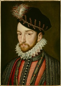 Retrato de Carlos IX (1550 - 1574). Pintura de François Clouet (1515-1572)
