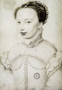 retrato de Marguerite de Valois, conhecida como Rainha Margot (1553-1615), Rainha de Navarra, primeira esposa de Henrique IV. depois de François Clouet