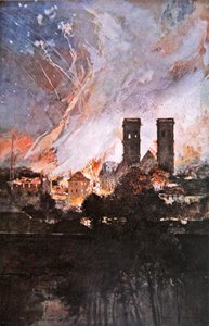 Batalha de Verdun: bombardeio alemão de Verdun com cartuchos incendiários