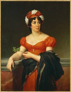Retrato de Germaine Necker, Mme ... (óleo sobre tela)