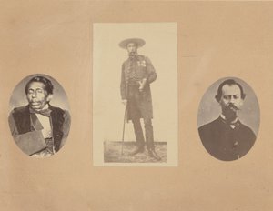 [General Tomas Mejia, Imperador Maximiliano, General Miramon], 1867.