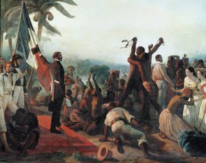 Proclamação da abolição da escravatura nas colónias francesas em 23 de Abril de François Auguste Biard