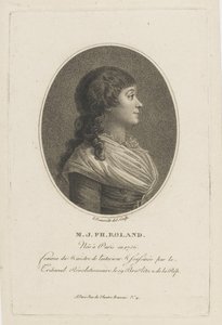 Retrato de Madame Roland 1754-1793, c. 1800. de Francois Bonneville