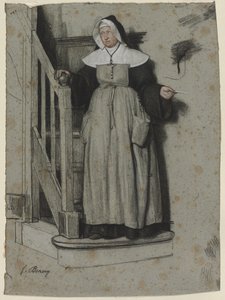 A Carta de Admissão, Interior de um Convento de François Bonvin