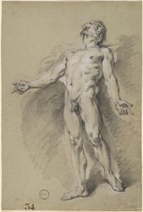 Apolo, c.1752 (giz preto) de Francois Boucher