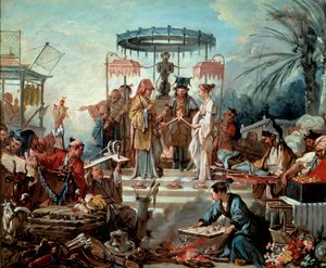Casamento chinês na corte do Imperador da China. Pintura de François Boucher (1703-1770) 1740 Besancon, Musee des Beaux Arts de François Boucher