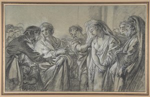 Cristo e a Mulher Apanhada em Adultério de François Boucher