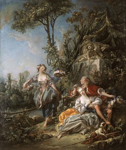 Amantes em um Parque de François Boucher