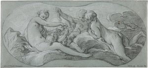 As Três Graças a brincar com Cupido de François Boucher