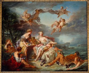 O rapto da Europa. Pintura de François Boucher (1703-1770) de François Boucher