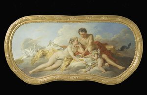 Vénus e Mercúrio a ensinarem Cupido