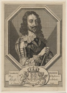 Carlos I numa moldura octogonal de Francois Chauveau