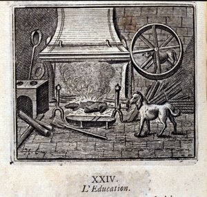 Educação. Fábulas de Jean de La Fontaine (1621-95). Ilustração de François Chauveau (1613-1676). Edição de 1728. de Francois Chauveau