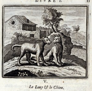 Fábulas de Jean de La Fontaine (1621-95). Ilustração de François Chauveau (1613-1676). Edição de 1728. de Francois Chauveau