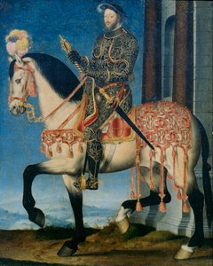 Retrato de Francisco I da França a cavalo de François Clouet