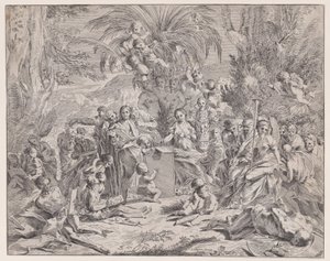 Uma alegoria da pintura, século XVII.