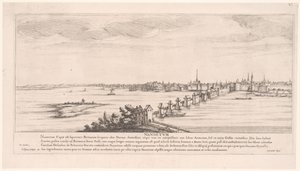 Vista de Nantes Nannetum (título no objeto) Riverscapes na França (título da série) de Francois Collignon