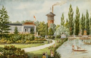 Um parque de lazer fora de Paris, 1846 de Francois Debret