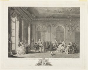 A assembleia na sala de estar de Francois Dequevauviller
