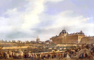 Louis Philippe dando bandeiras à guarda nacional em Paris em 29 de Agosto