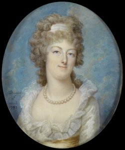 Retrato da rainha Maria Antonieta com um colar de pérolas, 1792