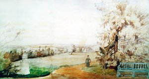 Vista do parque do Monsieur Geruin em Marly-le-Roi, 1837 (wc no papel)