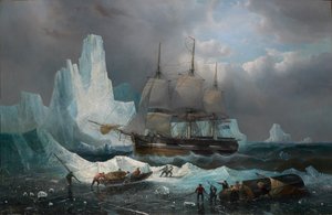 HMS "Erebus" no gelo de Francois Etienne Musin