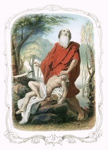 Abraão oferecendo Isaac de Francois Feyen Perrin