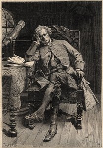 Guy Mannering - ilustração do século XIX para o romance de Walter Scott "Guy Mannering ou O Astrólogo" (1771-1832) gravada depois do Flameng de Francois Flameng