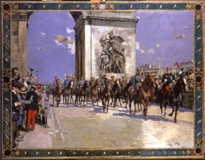 História. França. Primeira Guerra Mundial. Desfile da Vitória em Paris, 4 de Julho, 4 de Francois Flameng