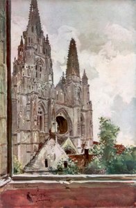 As ruínas da abadia de Saint Jean des Vignes, Soissons, França, 17 de maio de 1915, 1926. de Francois Flameng