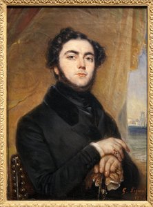 Retrato de Eugene Sue (1804-1857), escritor francês, autor dos Mistérios de Paris e o judeu errante. Pintura de Gabriel Lepaulle (1804-1886). Fotografia, KIM Youngtae, Paris, Musee Carnavalet.