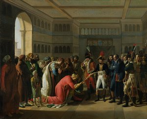 General Bonaparte dando uma espada ao chefe militar de Alexandria, em julho de 1798, 1808 de Francois Henri Mulard