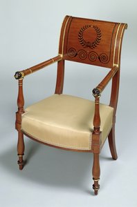 Poltrona Fontainebleau, 1796-1803 (mogno)