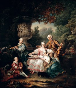 Louis du Bouchet (1645-1716) Marquês de Sourches e sua família, 1750