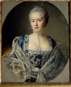 Retrato da princesa Daria Petrovna Saltykova (Saltykoff) (nascida Chernysheva de Francois Hubert Drouais