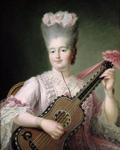 Retrato de Marie-Clothilde da França (1759-1802), também conhecida como Madame Clothilde, rainha da Sardenha, 1775 (após restauração)