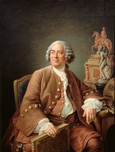 Retrato do Arquitecto Edmé Bouchardon 1698-1762. de Francois Hubert Drouais